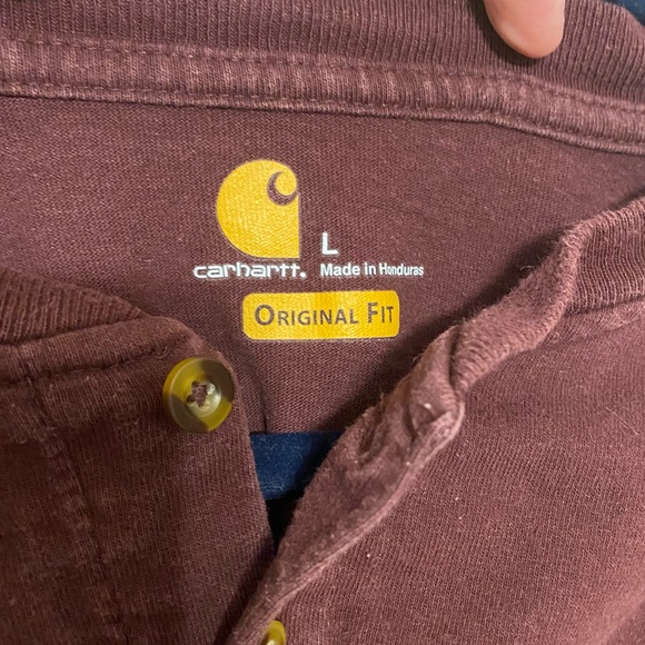 Carhartt Brown Long Sleeve Shirt L - Picture 3 of 4
